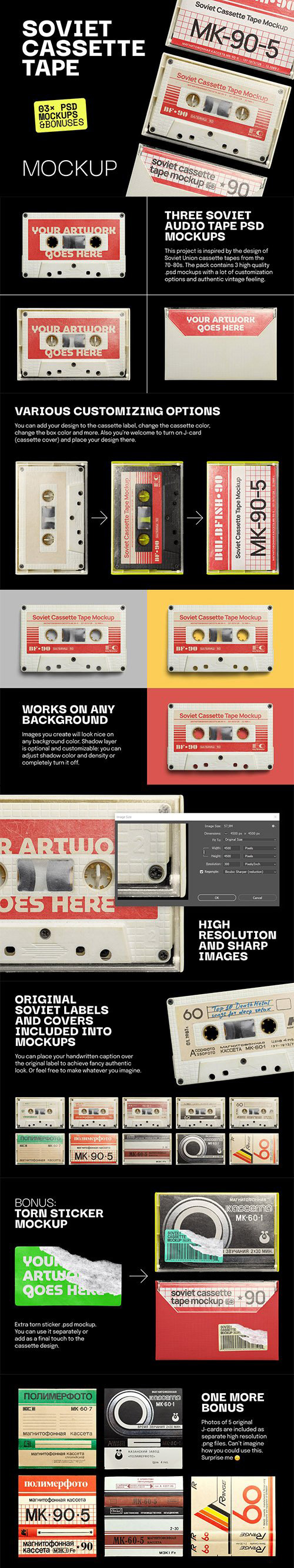 CreativeMarket - Soviet Cassette Tape Mockup 5889893 2 CreativeMarket Soviet Cassette Tape Mockup 5889893