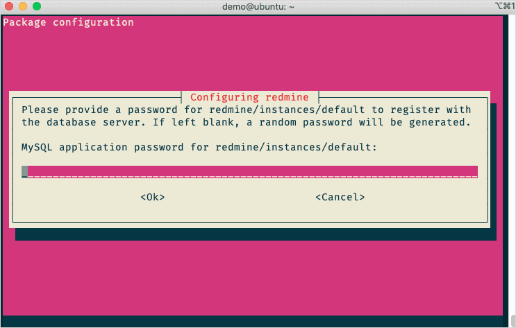 Package Configuration 詢問MySQL密碼