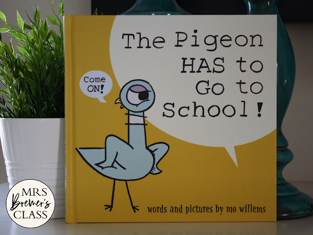 Pigeon HAS to Go to School book study activities unit with Common Core aligned literacy companion activities & craftivity for Kindergarten & First Grade