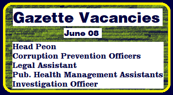 Vacancies on Gazette - June 08