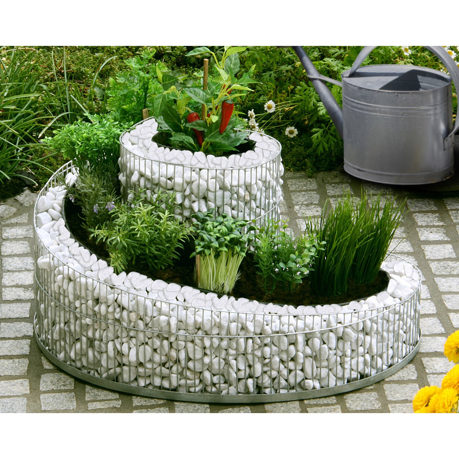 modern gabion planters