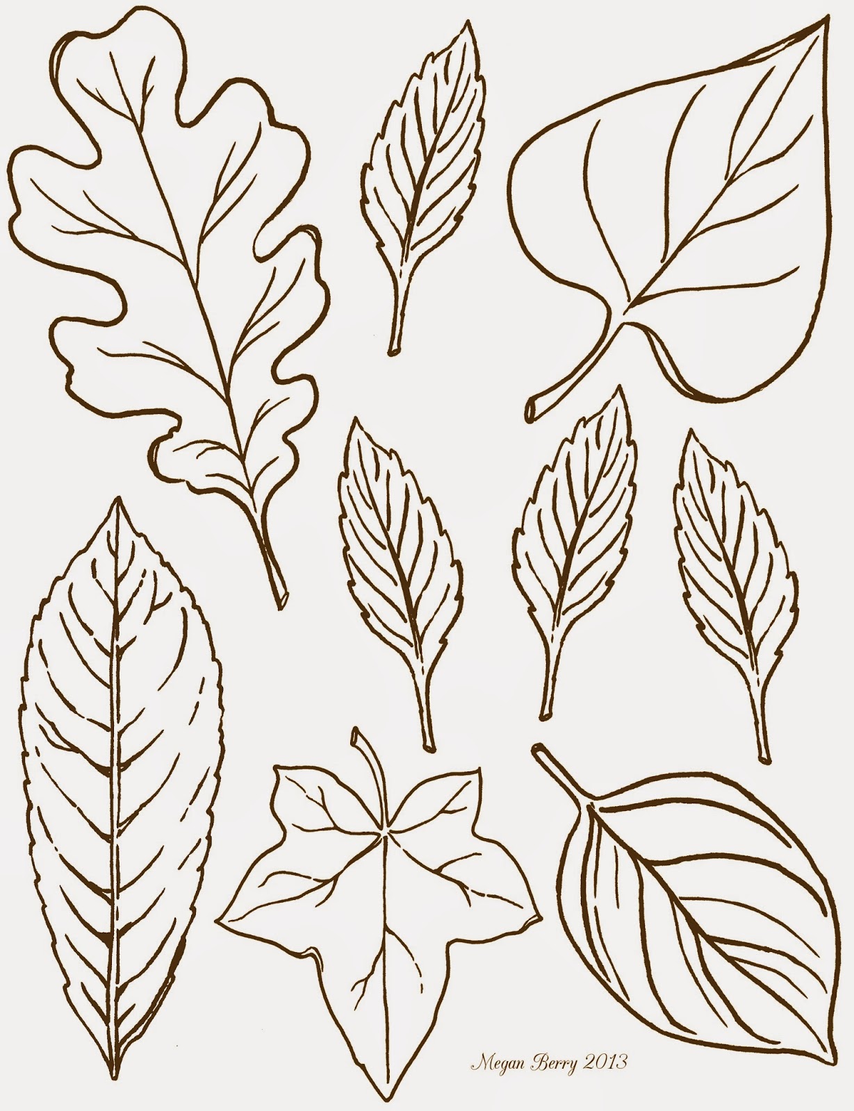 free printable clip art fall leaves - photo #22