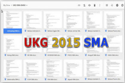 Update Soal - Soal Latihan Uji Kompetensi Guru ( Ukg ) Tahun 2015 Untuk
Jenjang Sma