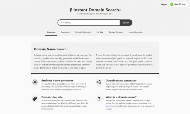 Instant Domain Search blog and website name generator online free 2021