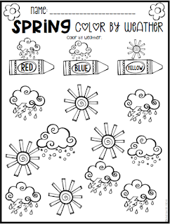 Spring math and literacy printables and worksheets for preschool