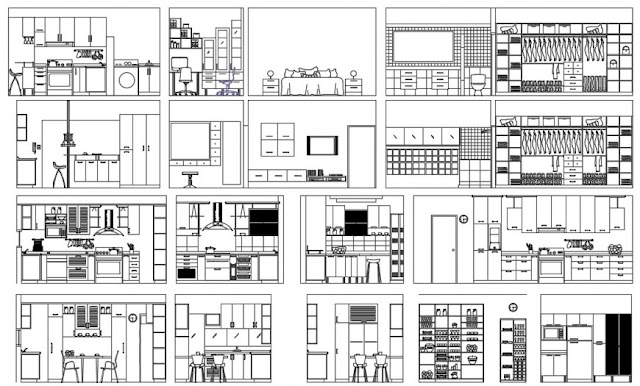 HOUSE ALL AREAS SECTION DETAILS WITH FURNITURE CAD DRAWING DETAILS DWG FILE