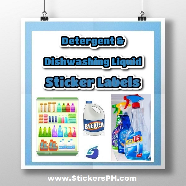 Detergent & Dishwashing Liquid Sticker Labels