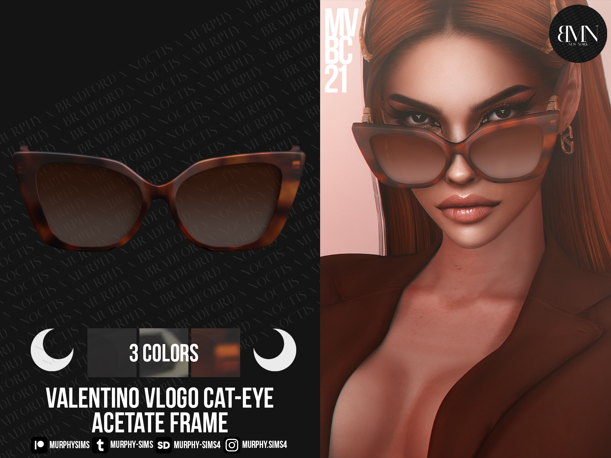 Valentino VLogo Cat-Eye Acetate Frame [MVBC21] - x x NOCTIS