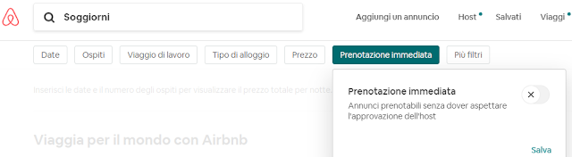 prenotare su airbnb