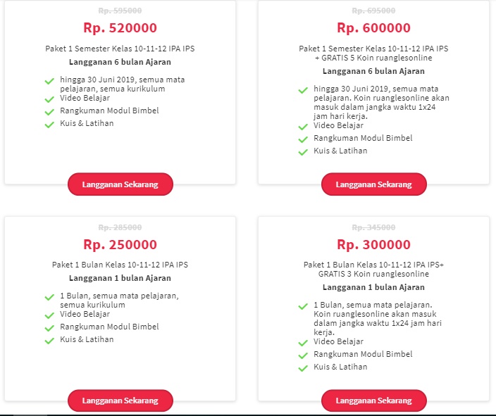Harga Paket Ruang Guru Sma 2021 Diskon 62 Berbagi Ilmu