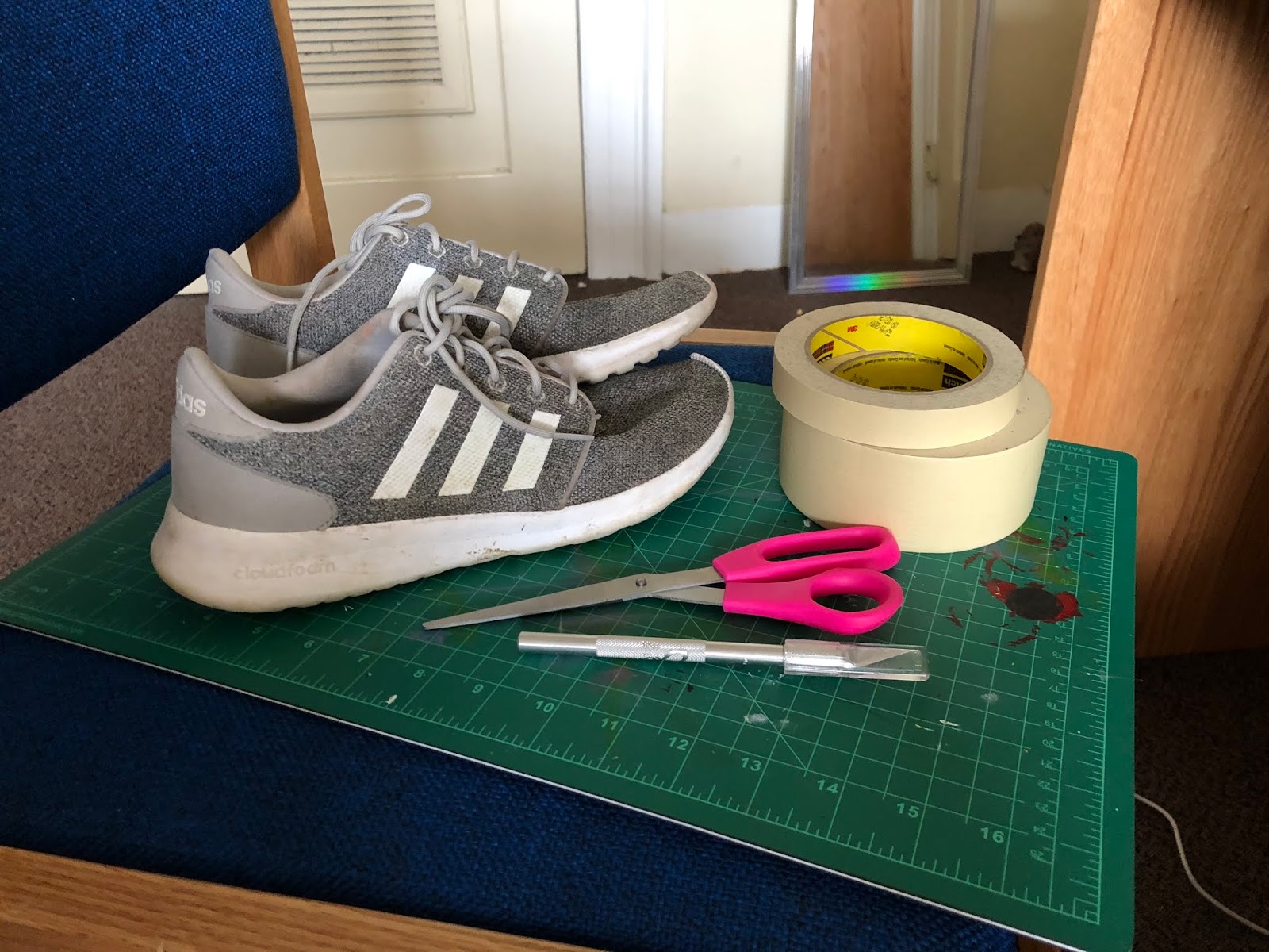 Masking Tape Shoes and Touch Project