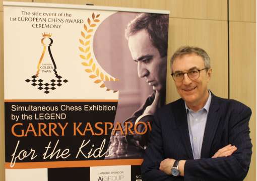A la rencontre de Garry Kasparov à Monaco avec Philippe Dornbusch - Photo © Echecs & Stratégie