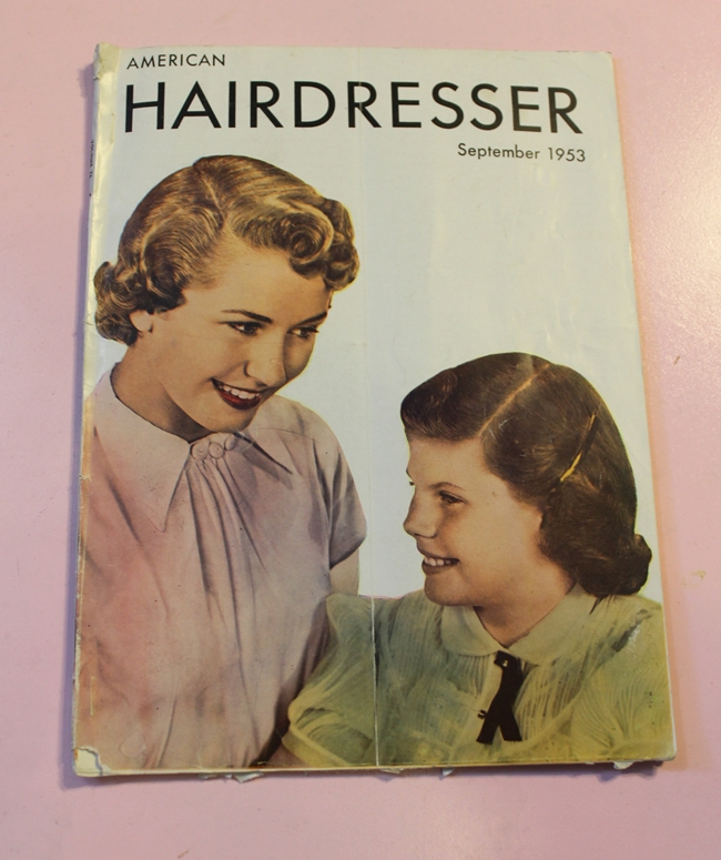1950s vintage pin curl hair waves setting patterns from American Hair Dresser Magazine