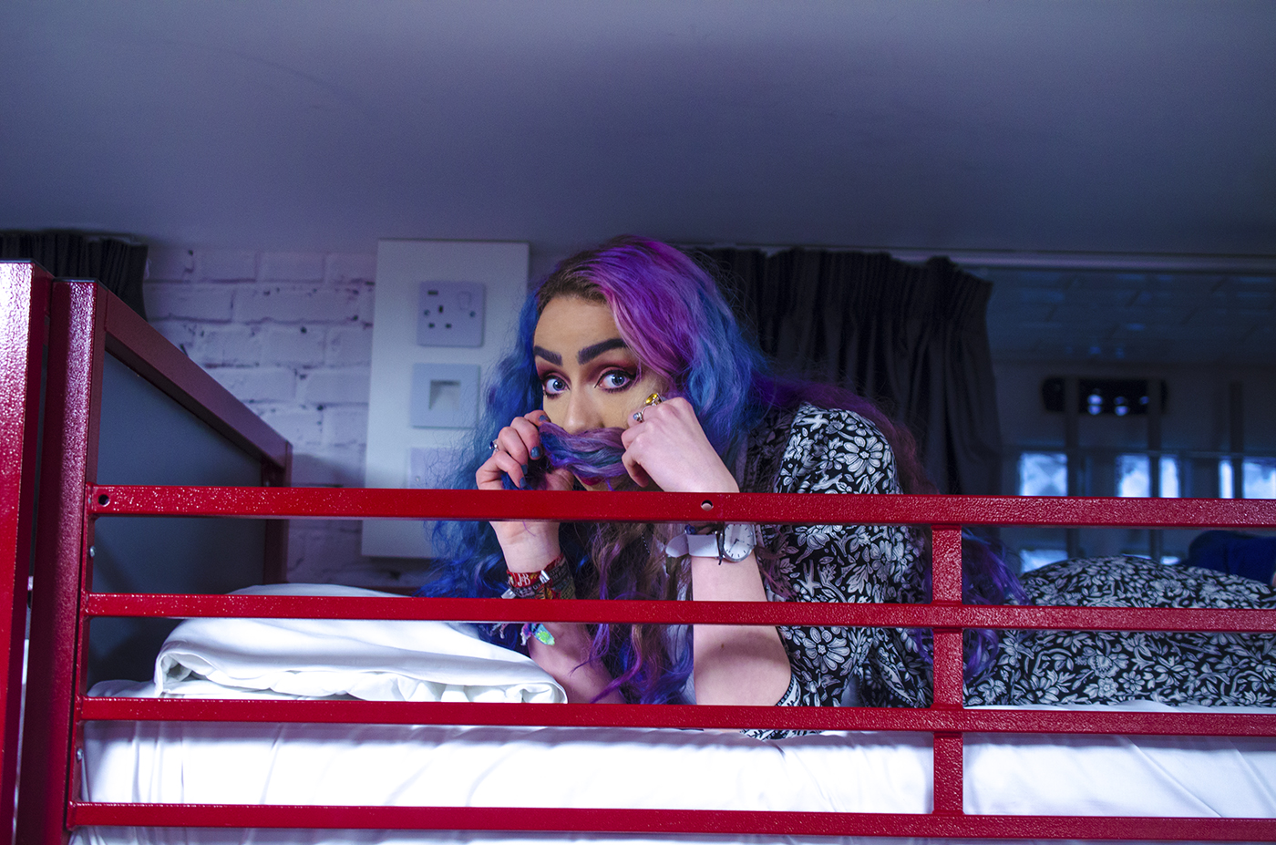 stephi lareine blue purple hair