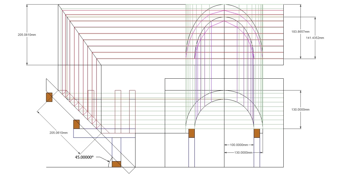 Roof Framing Geometry: The barrel roof dormer