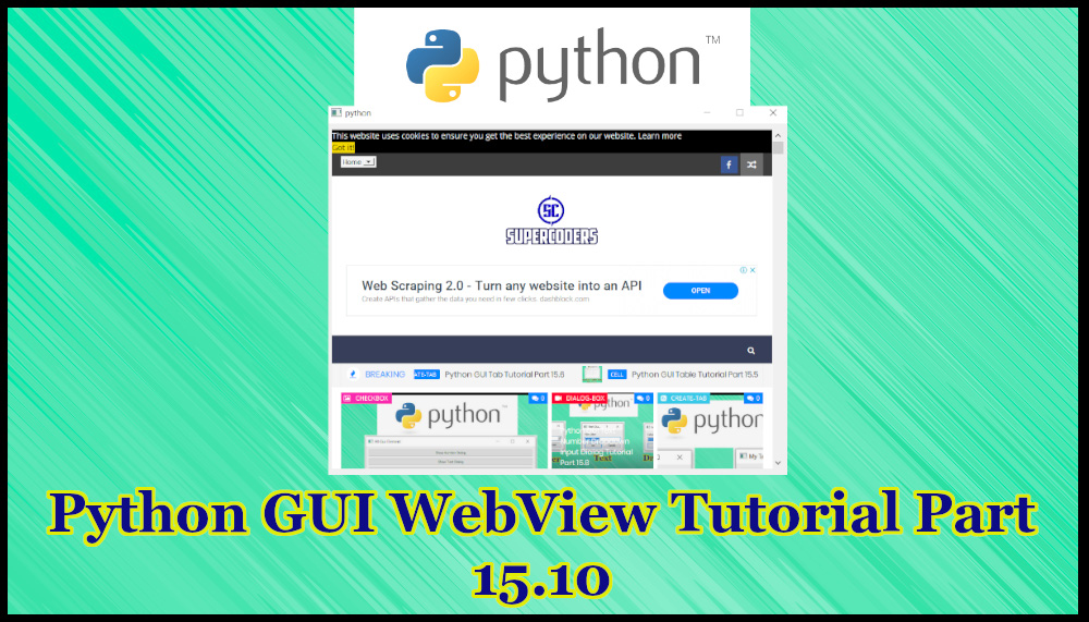 Python GUI WebView Tutorial Part 15.10 - Supercoders | Web Development ...