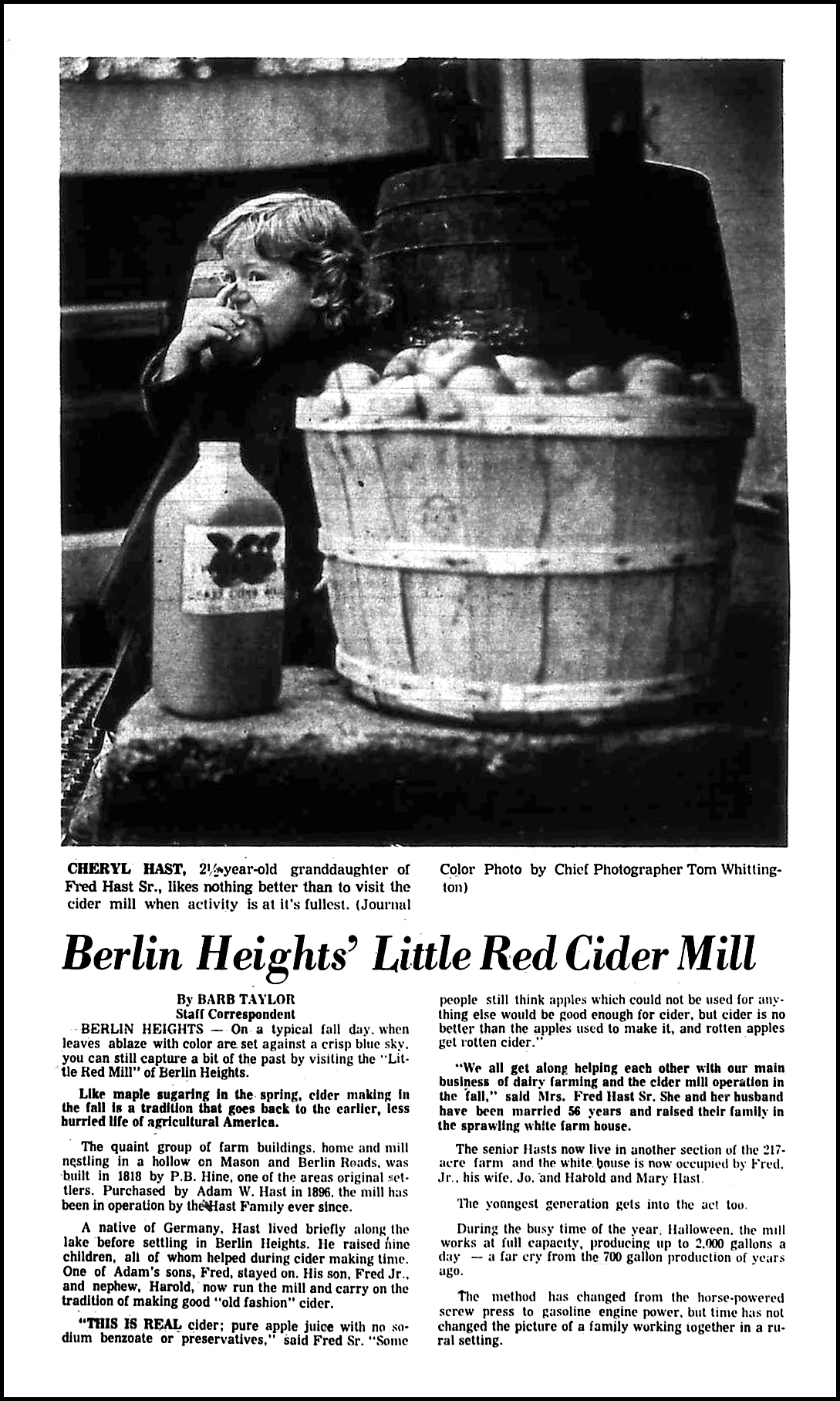 Brady's Bunch of Lorain County Nostalgia Berlin Heights Cider Mill