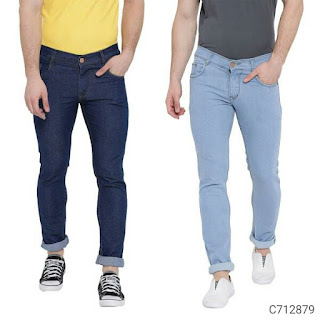 Denim Solid Slim Fit Jeans Combo Pack of 2