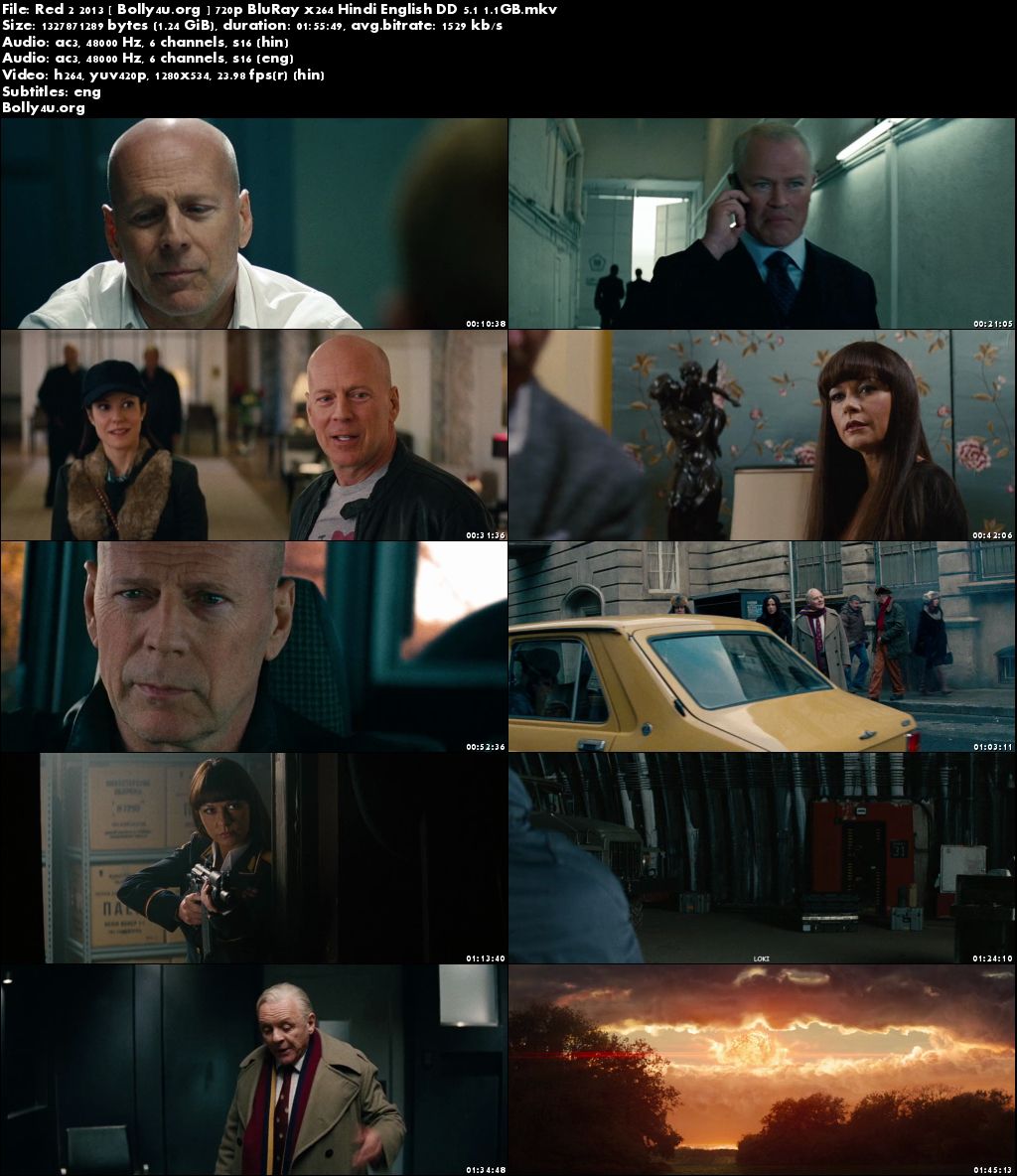Red 2 2013 BluRay 350MB Hindi Dubbed Dual Audio 480p Download