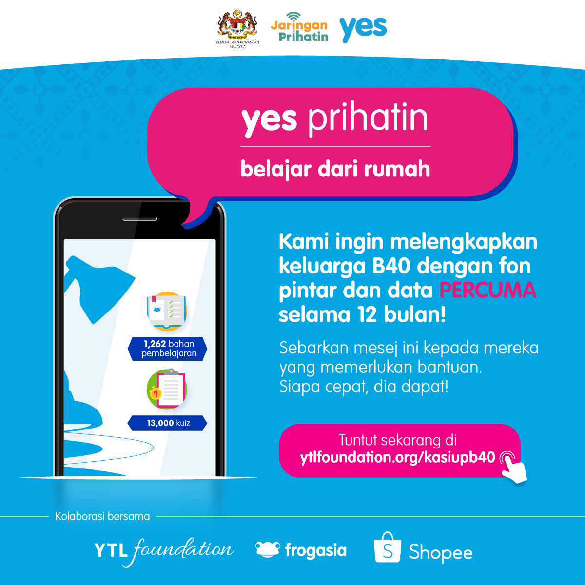 Jaringan prihatin telefon percuma