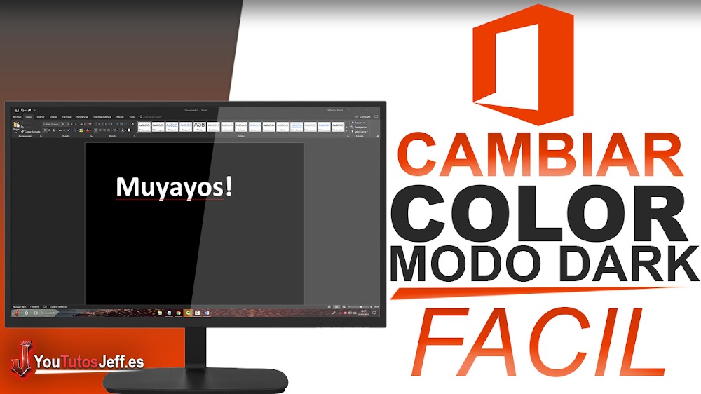 Como Cambiar el Color de Microsoft Office (Modo Dark) - Facil