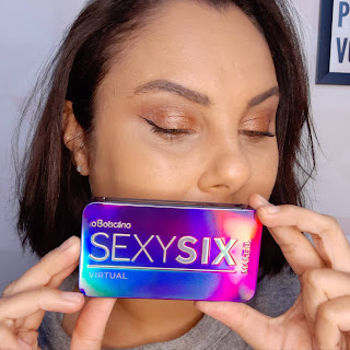 resenha Palette de Sombras Sexy Six virtual Make B O Boticário dicas da tia swatches amostras