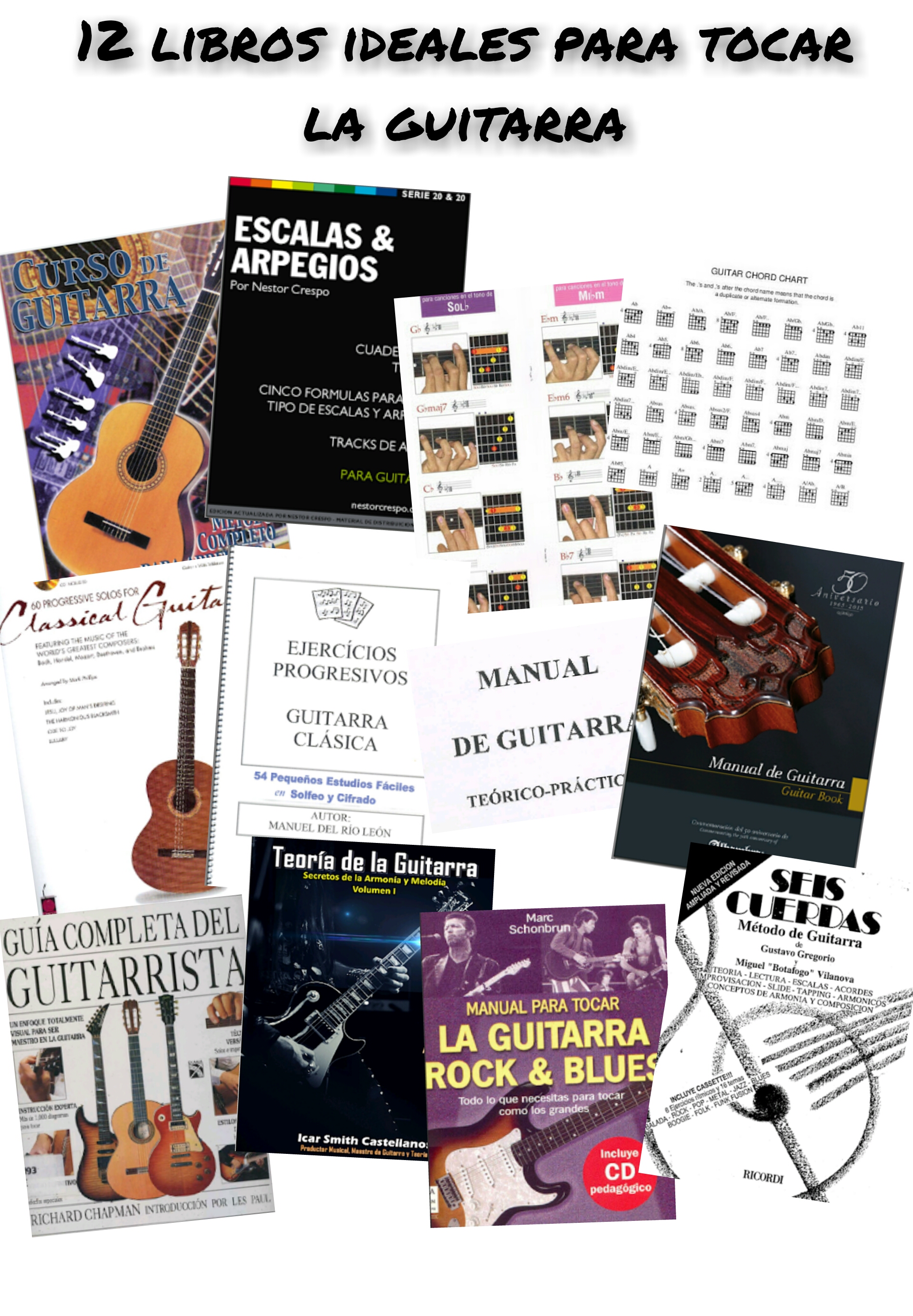 Representar completamente filete 12 mejores libros para aprender a tocar la guitarra clásica y eléctrica