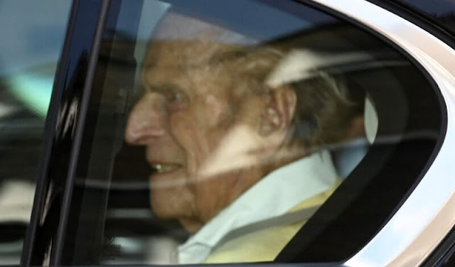 The Duke of Edinburgh, husband of Queen Elizabeth II, leaves hospital in London