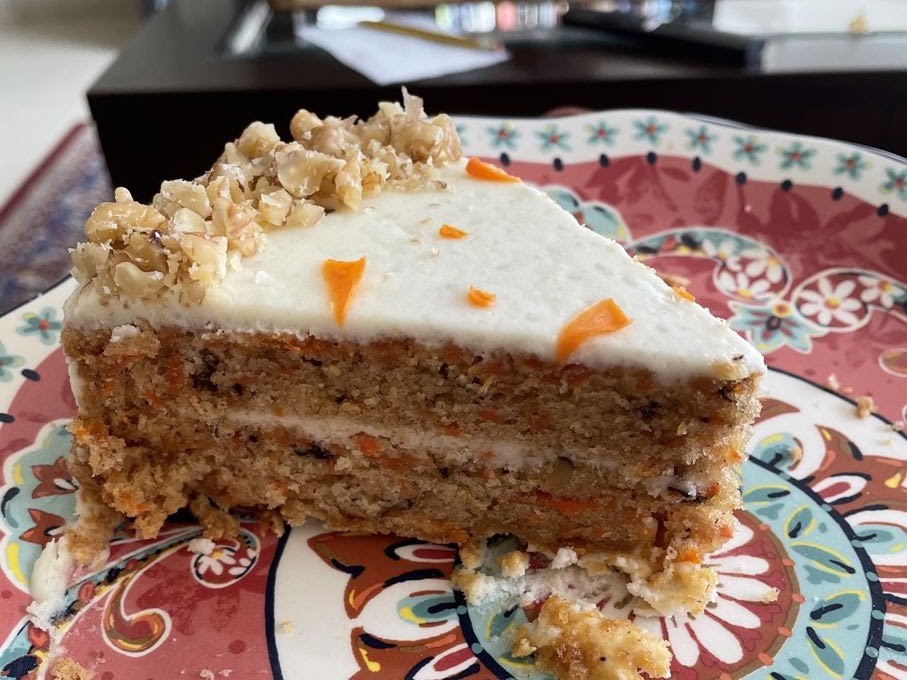 Carrot Walnut Cake with Cream Cheese Frosting
