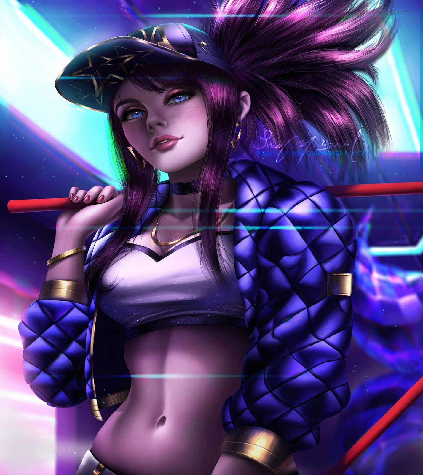 Акали на мотоцикле League of Legends