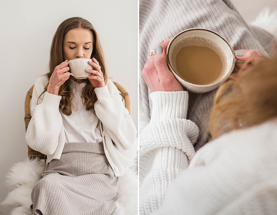 Mukava ja tyylikäs asu neulehameen kanssa // Comfy and chic outfit with knitted skirt