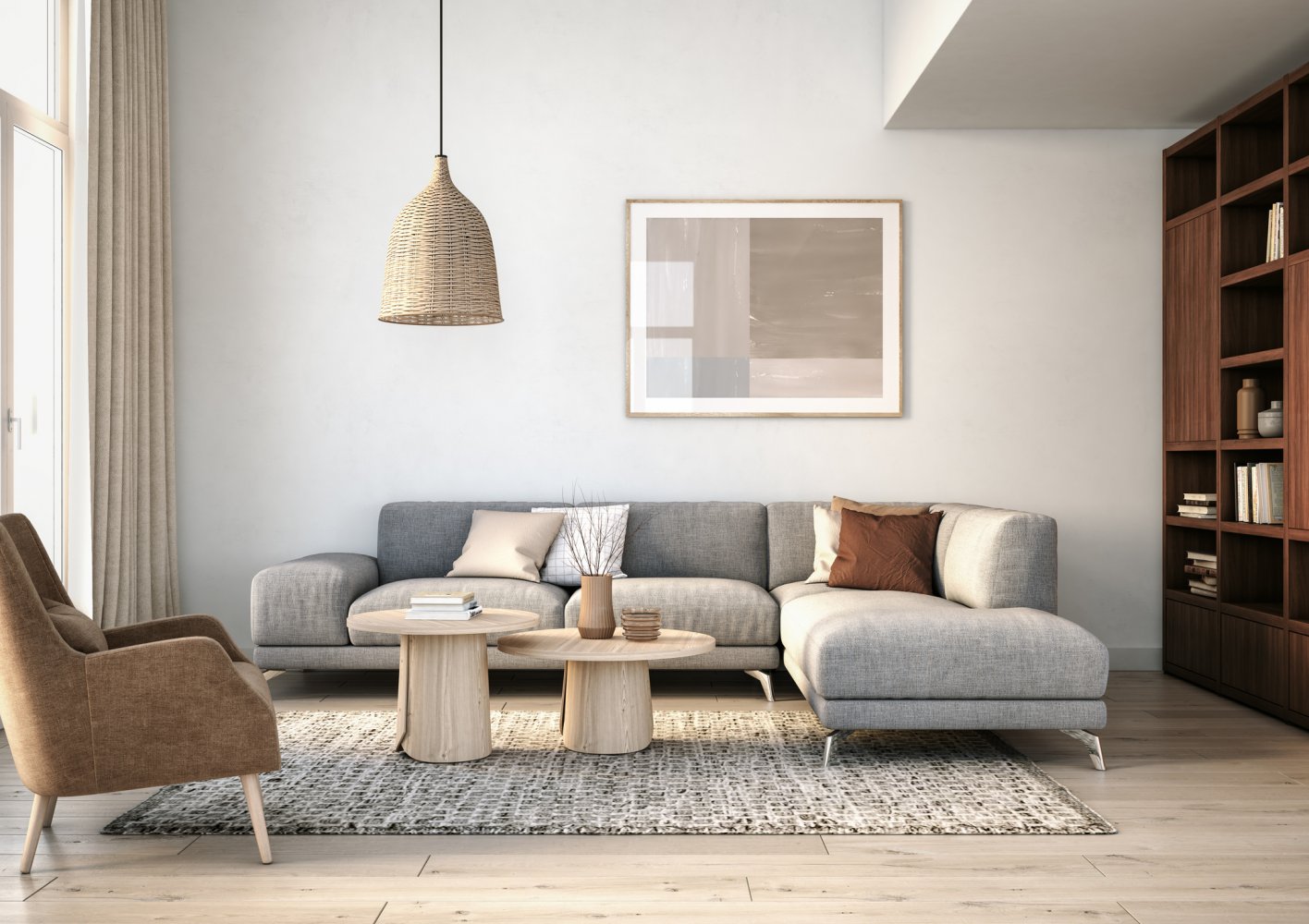 Muebles Finos Para una Sala de Estar Elegante y Moderna