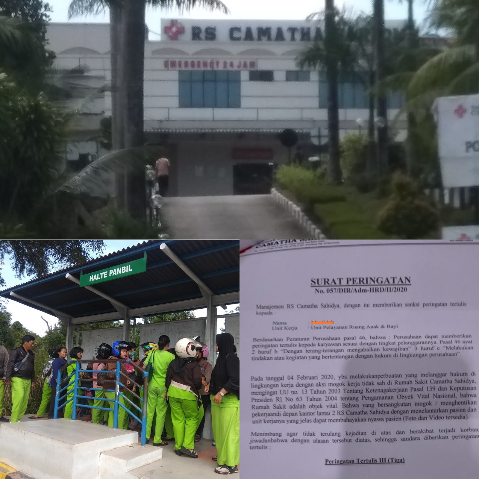 Bertanya Gaji Terlambat Puluhan Karyawan Medis Rs Camatha Sahidya Di Phk Buruh Today