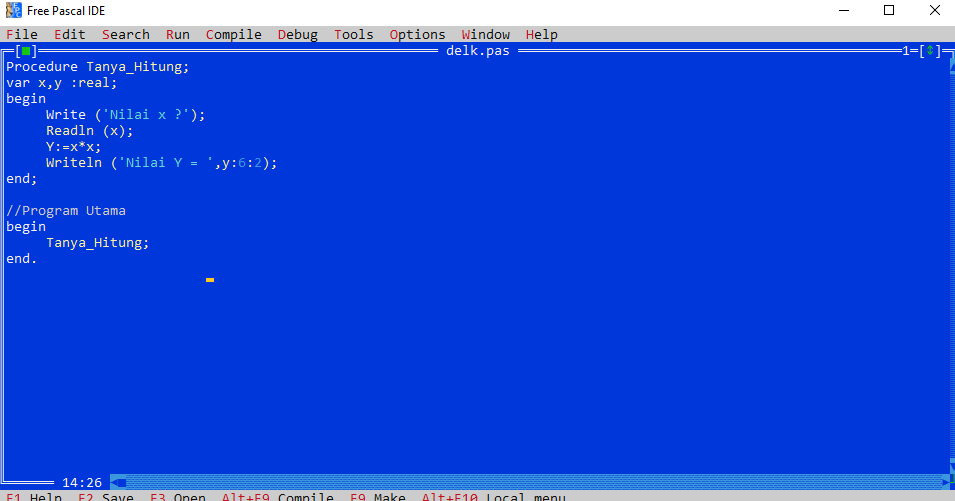 Mari Belajar: Contoh Sederhana Program Pascal