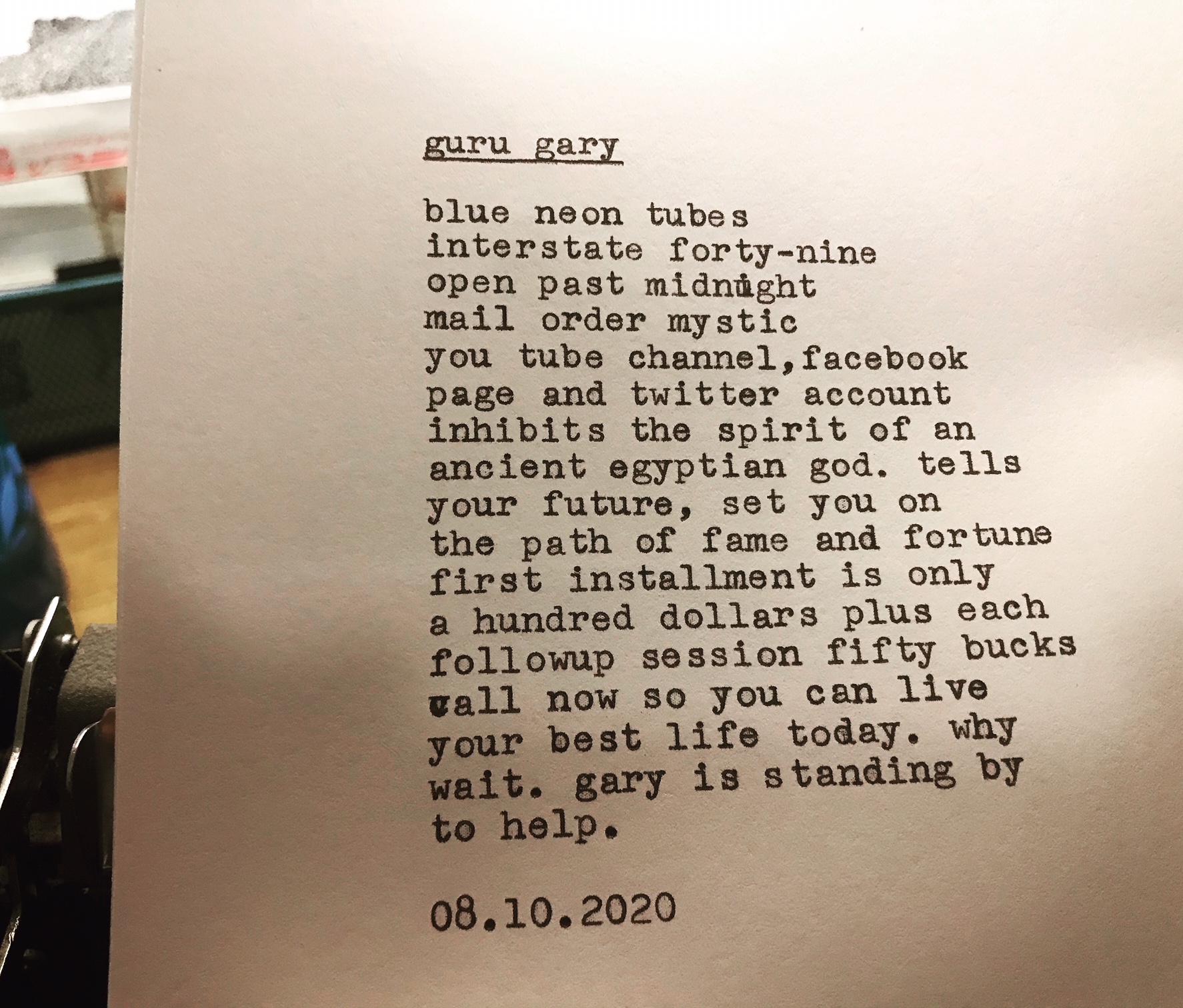 Tales From The Typer will it go around in circles