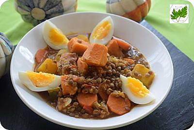 Lentejas de Otoño ( con Calabaza y Boniato )