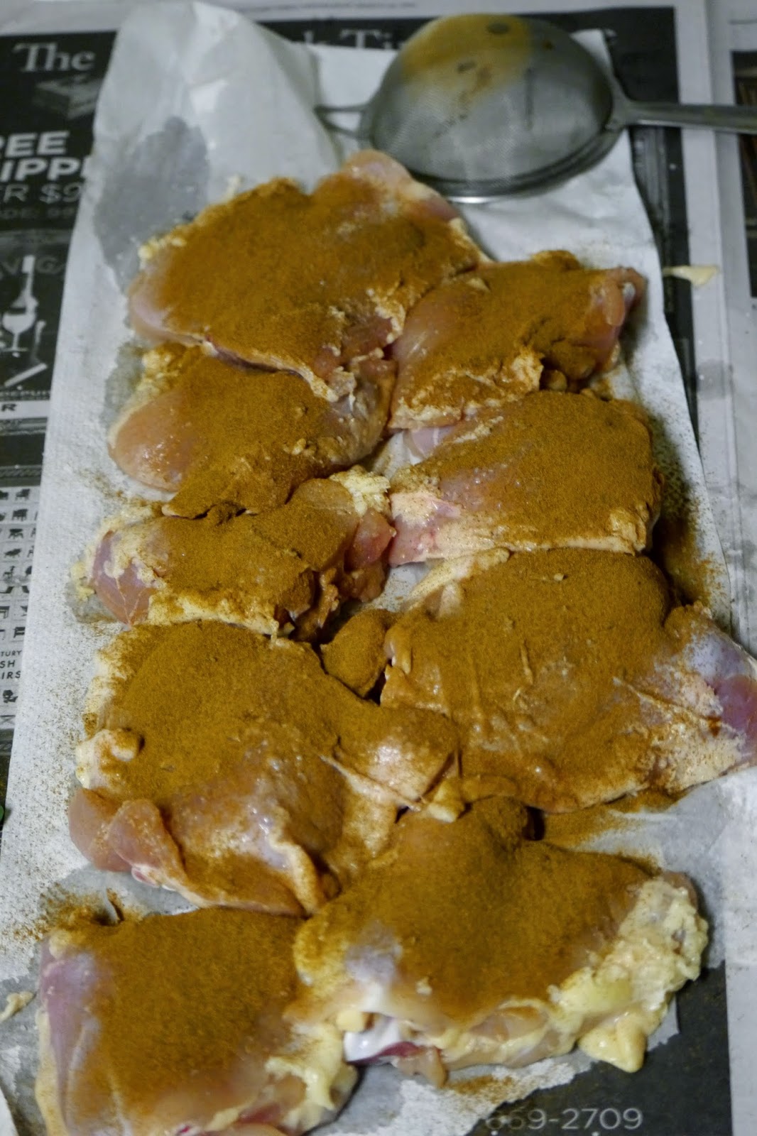 Persian style cinnamon crusted chicken