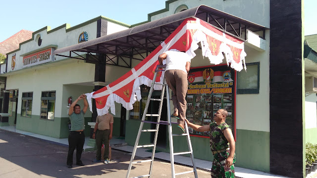 Jelang HUT R I Kodim Sragen Percantik Pangkalan