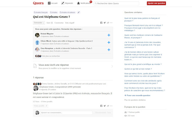 Stphane Grare sur Quora