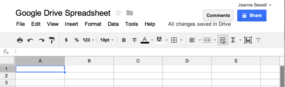Jeanne Sewell s Informatics Nursing Blog Google Drive Spreadsheet Part 1