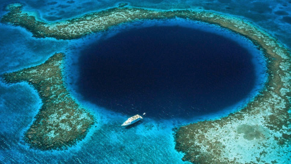 diving in the great blue hole