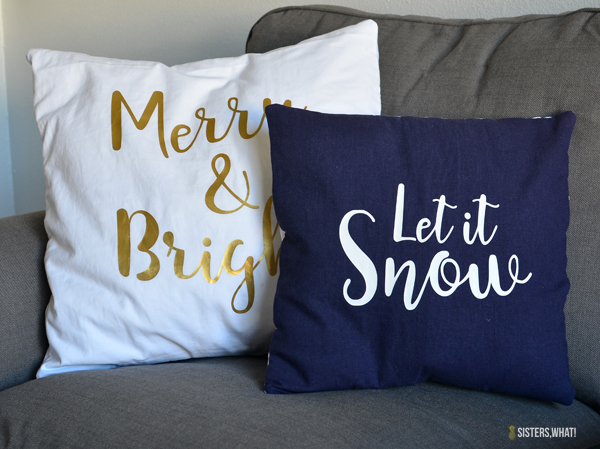 modern diy christmas pillows