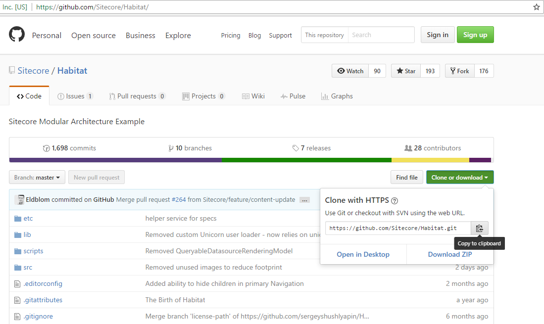 Explore Sitecore Setup Habitat with Sitecore 8.2