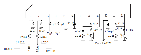 45w Audio Amplifier Circuit Using Stk055