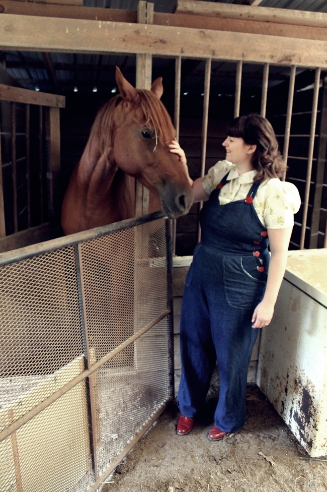 Wearing History Overalls 1940s farm and cowgirl style