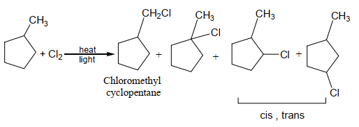 تفاعلات  الألكانات الحلقية Reactions of cycloalkanes