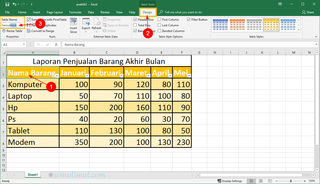 TUTORIAL CARA MEMBUAT TABEL DI EXCEL | Warga.Co.Id