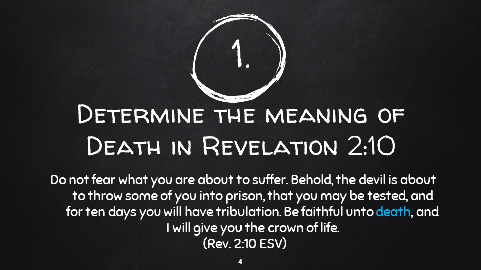 parresiazomai 3 Logical Steps to a Conditionalist Interpretation of the Second Death