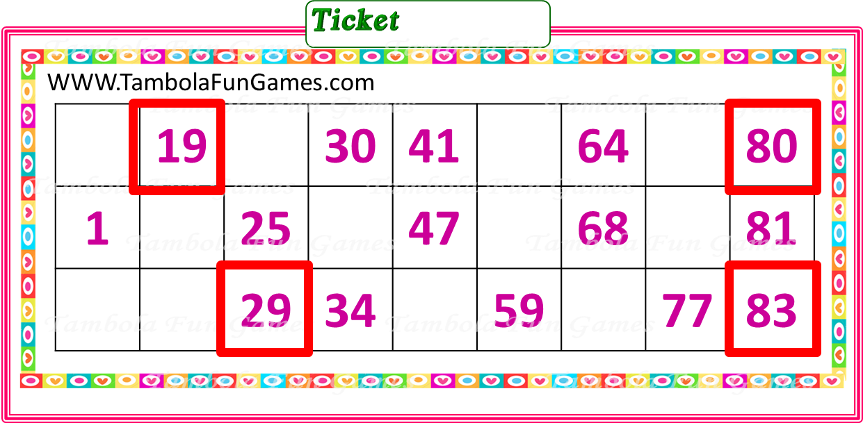 Unique Tambola Variations/Dividends