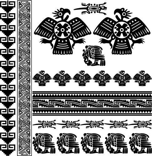 Ornamentos Mayas - vectores